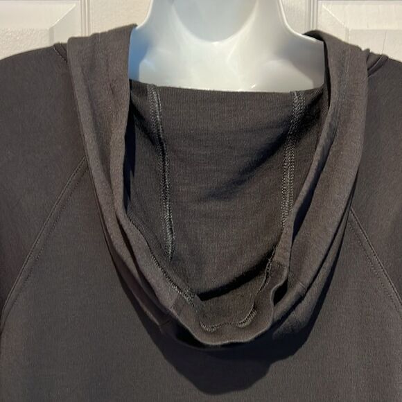 Hyba Charcoal Grey 3/4 Sleeve‎ Hooded Tunic Dress Size S - Picture 8 of 11